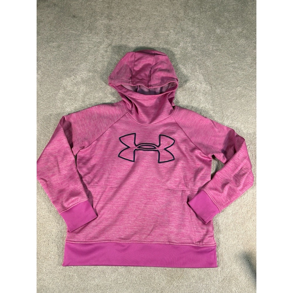 Women's Under Armour Hoodie Pink Medium Fleece ColdGear